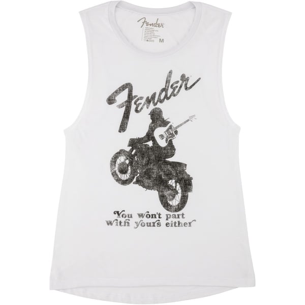 T-shirt senza maniche Fender® Jaguar® da donna White L