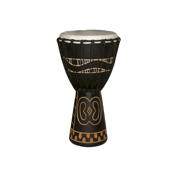 Tanga DA40-7G Djembe Slammer 8" Mogano Scolpito Nero
