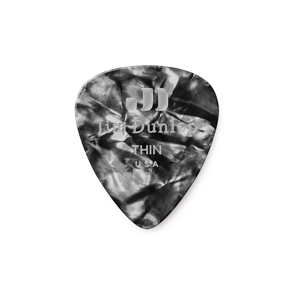 Dunlop 483R#02 Black Perloid - Thin