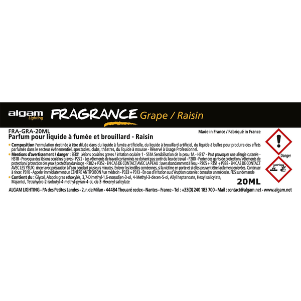 Algam Lighting FRA-GRA-20ML Profumo per Liquido del Fumo 20ml Uva
