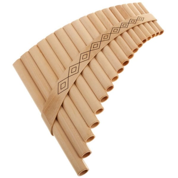 HORA FLAUTO DI PAN SOLIST CONTRALTO IN SOL MADE IN EUROPE + BORSA 18 CANNE SOL1-DO3 IN ACERO FORMA CURVA ORNAMENTO INTAGLIATO