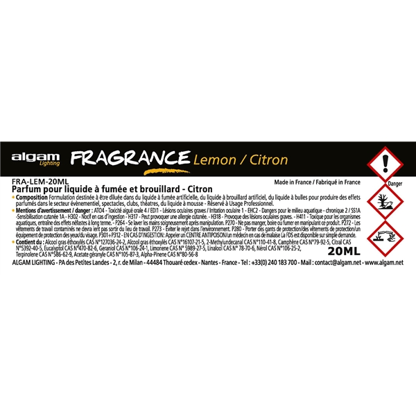 Algam Lighting FRA-LEM-20ML Profumo per Liquido del Fumo 20ml Limone