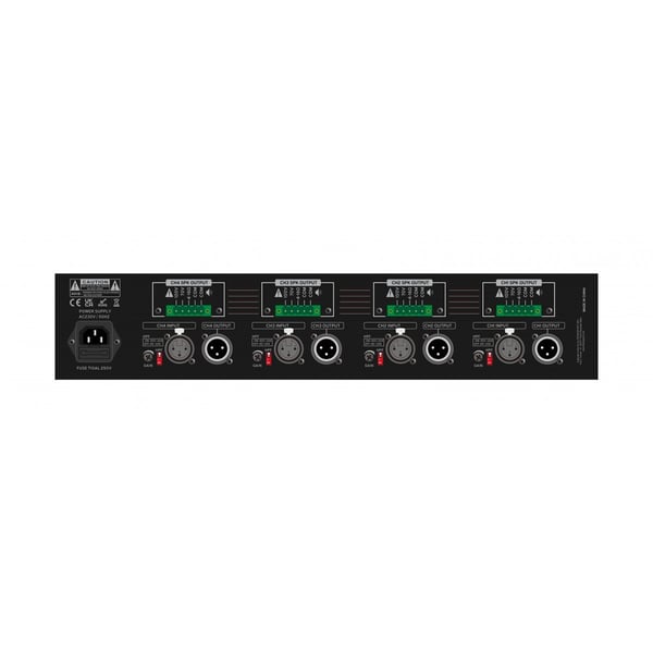 HELVIA Amplificatore di Potenza Multiuso 4x240W. Modello ZEUS 4240CA