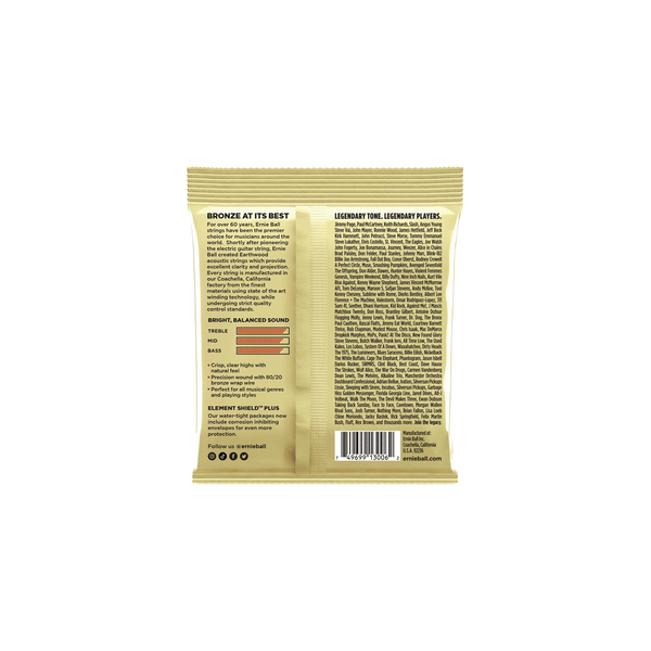 Ernie Ball 3006 Earthwood Extra Light 8020 3 Pk 10 50