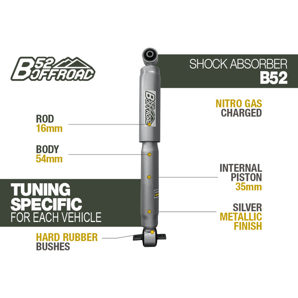 AMMORTIZZATORE B52 OFFROAD PER LAND ROVER DISCOVERY 2 (TD5) ANTERIORE