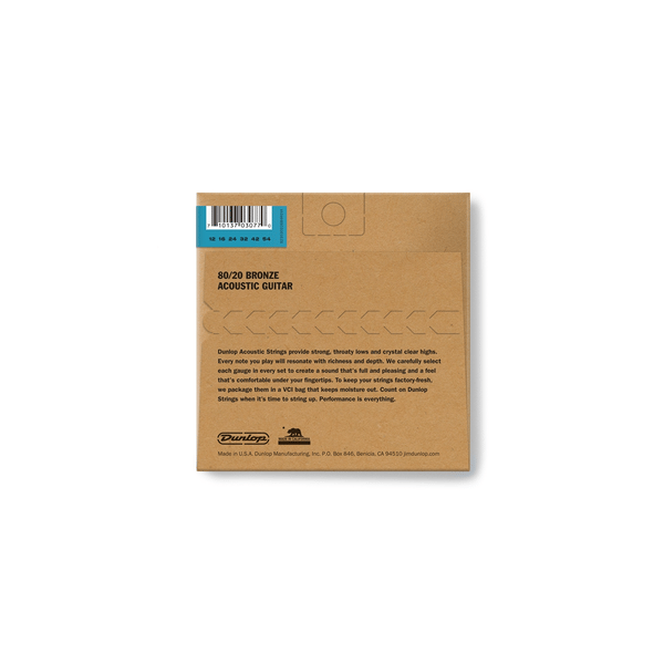 Dunlop DAB1254 Acoustic 80/20 Bronze, Light Set/6