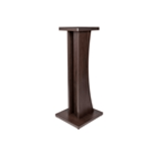 Gator Frameworks GFW-ELITESPKSTMN-BRN Coppia di supporti per monitor da studio in legno con finitura marrone scuro<br>