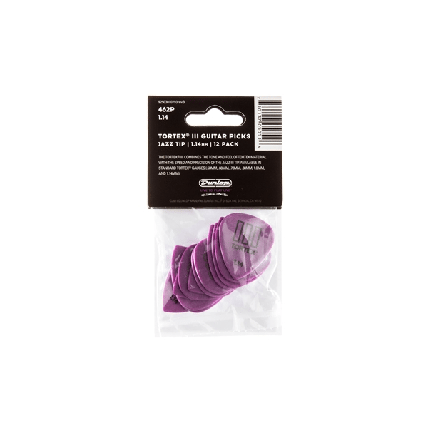 Dunlop 462P Tortex III Purple 1.14