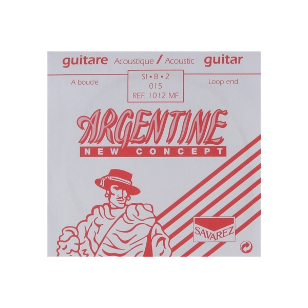Argentine 1012MF Corda singola SI-2 Loop End Liscia in Acciaio Chitarra Gypsy