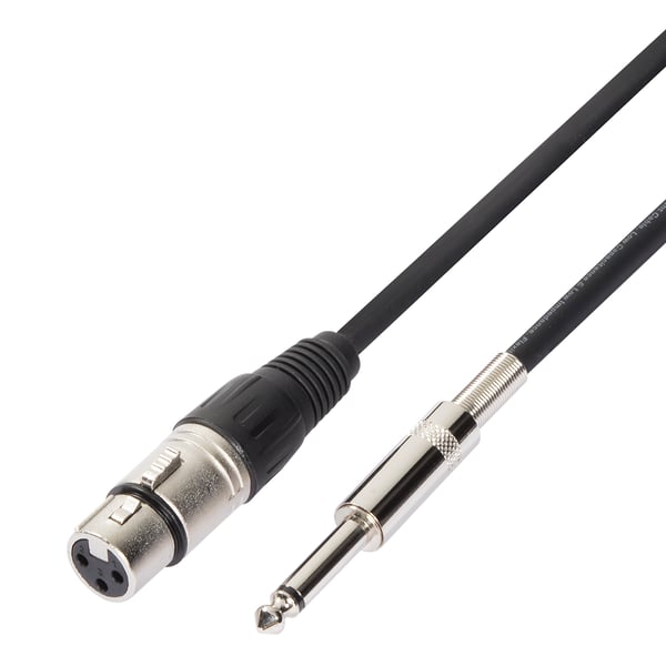 SOUNDSATION Cavo microfonico bilanciato XRL 3P F - 6.3mm Jack MONO / 10mt. Modello EMCXJ-10BK