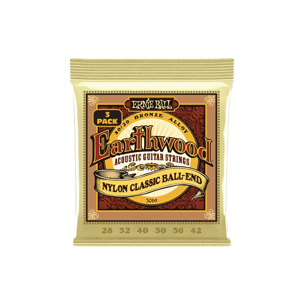 Ernie Ball 3069 Erthwd Folk Nylon, Pk 28 42
