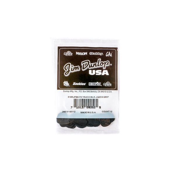 Dunlop 518RJPBK John Petrucci Primetone Jazz III Black, Bag/12