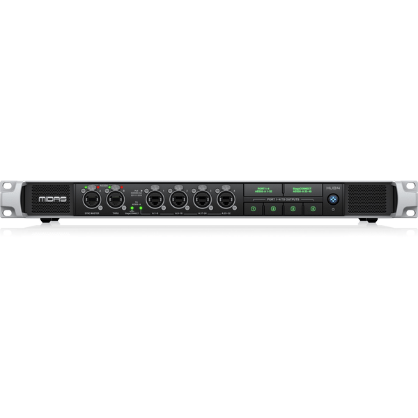 MIDAS HUB4 ALIMENTAZIONE REMOTA PER 4 MONITOR PERSONALI DP48 E DL8 STAGECONNECT AES50 IN THRU