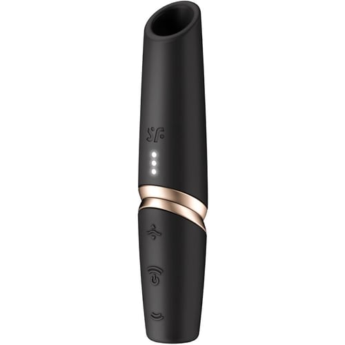 SATISFYER AIR PULSE SATISFYER - STIMOLATORE PERFETTO KISS WAVE PER CLITORIDE NERO / ORO
