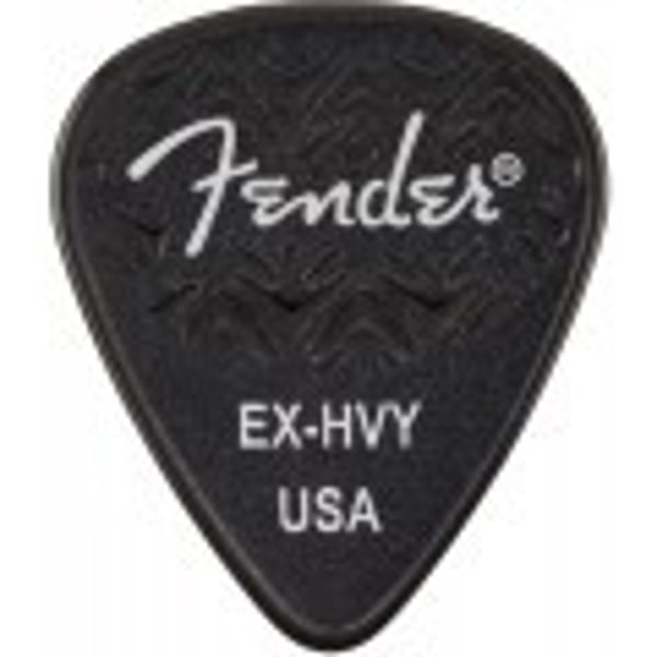 FENDER Plettri 351 Shape Black Extra Heavy Confezione da 6. Modello 1983351706