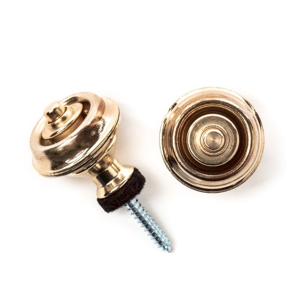 Dunlop SLS1032BR Straplok Dual Design Strap Retainer System, Brass