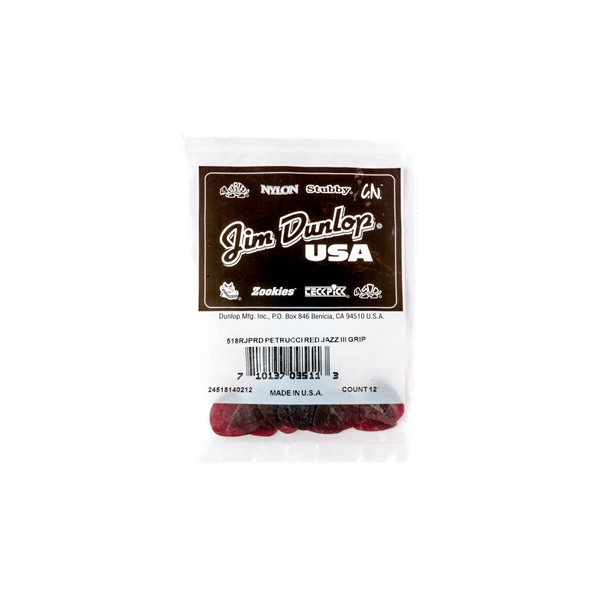 Dunlop 518RJPRD John Petrucci Primetone Jazz III Red, Bag/12