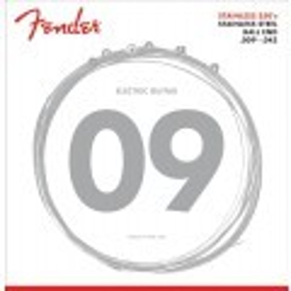 FENDER Set di corde per chitarra in acciaio inossidabile 350L con con Ball End in acciaio inossidabile Scalature.009-.042. Modello 0730350403