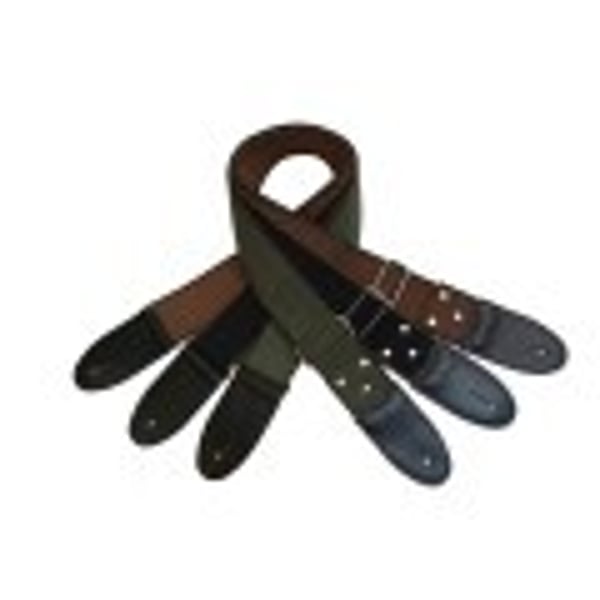 SOUNDSATION Tracolla per chitarra/basso in cotone con terminali in vera pelle