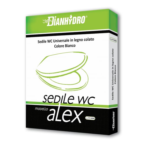 Sedile wc in legno colato modello alex