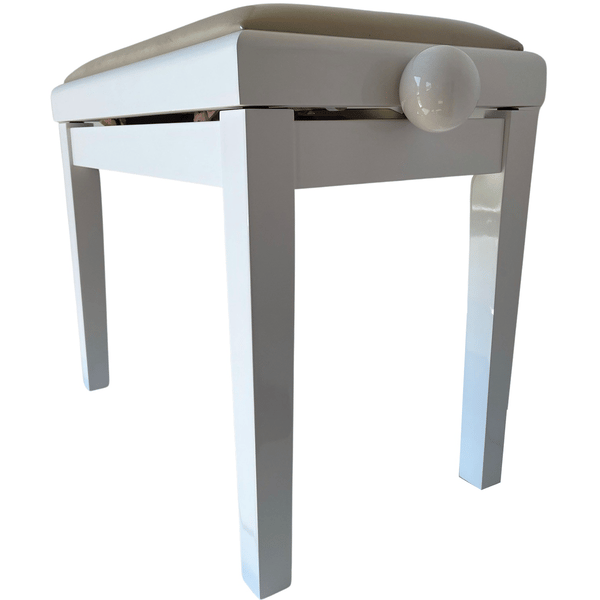 EXTREME PB100WH WHITE PIANO BENCH PANCHETTA PER PIANOFORTE IN LEGNO COLORE BIANCO