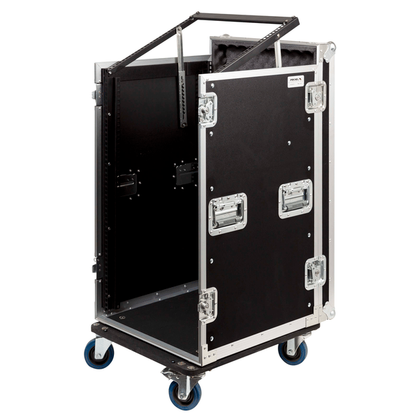 PROEL STAGE Custodia COMBO 19' 18U con portamixer 10U regolabile in altezza, profondità utile corpo 45 cm.