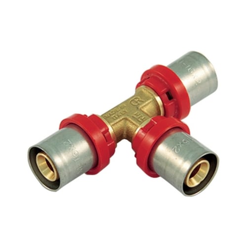 Raccordo press a t compact per multistrato