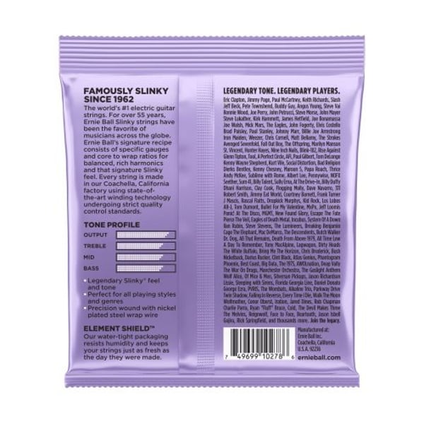 ERNIE BALL Ultra Slinky Nickel Wound per chitarra elettrica 10/48. Modello P02227