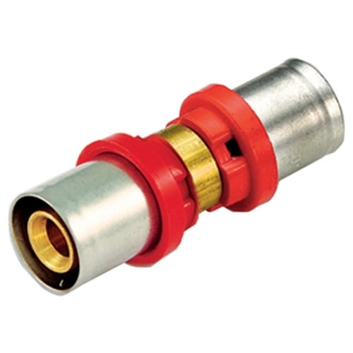 Raccordo press diritto doppio compact per multistrato