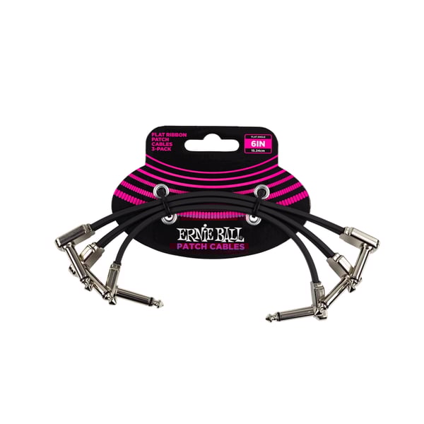 Ernie Ball 6221 Flat Ribbon Patch Cable 15,24 cm Pacco da 3
