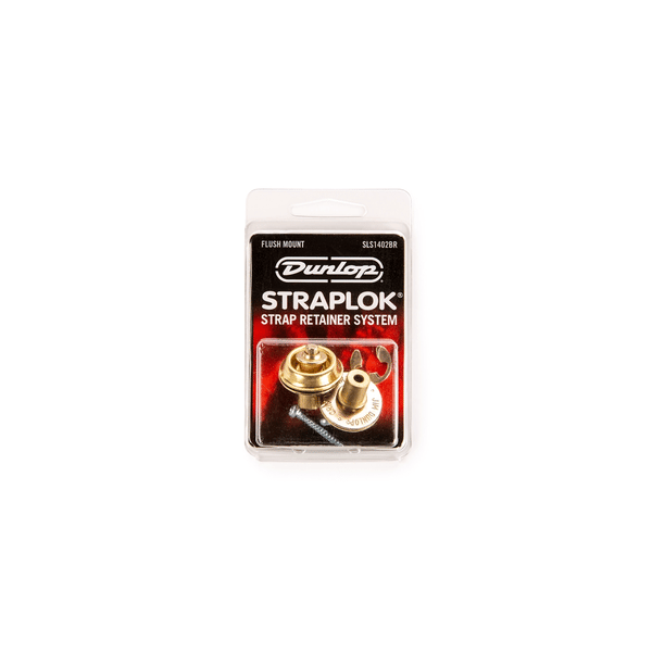 Dunlop SLS1402BR Straplok Flush Mount Strap Retainer System, Brass