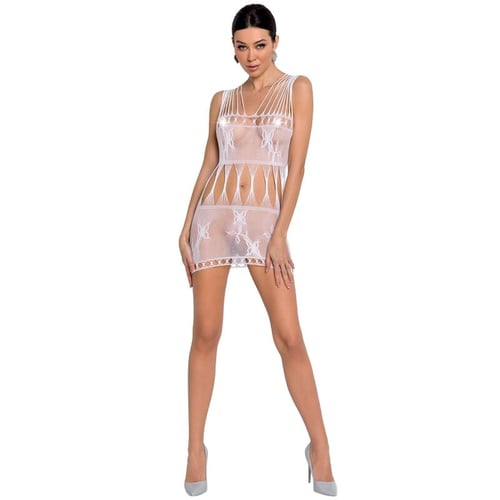 BODYSTOCKING PASSION WOMAN BS090 - BIANCO TAGLIA UNICA