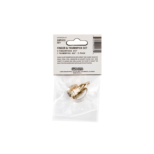 Dunlop 33P N/S 4FINGER & 1THUMB .013 - PLAYER'S PACK 5 PLETTRI