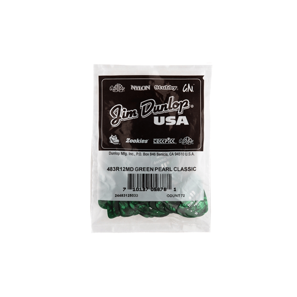 Dunlop 483R#12 Green Perloid - Medium
