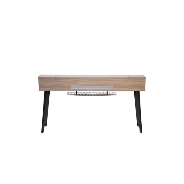 Gator Frameworks GFW-ELITEKEYTBL88-GRY Workstation in legno per tastiere fino a 88 tasti, colore grigio driftwood<br>
