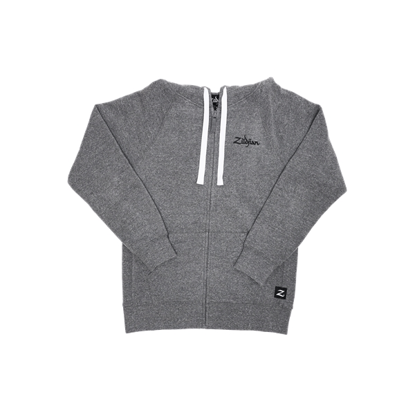 Zildjian T3424 - Gray Zip Up Logo Hoodie - XL