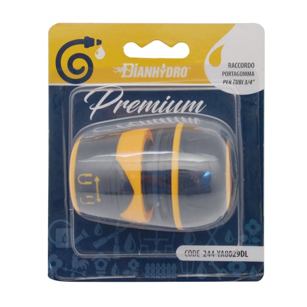 RACCORDO PORTAGOMMA PER TUBI 3/4" PREMIUM