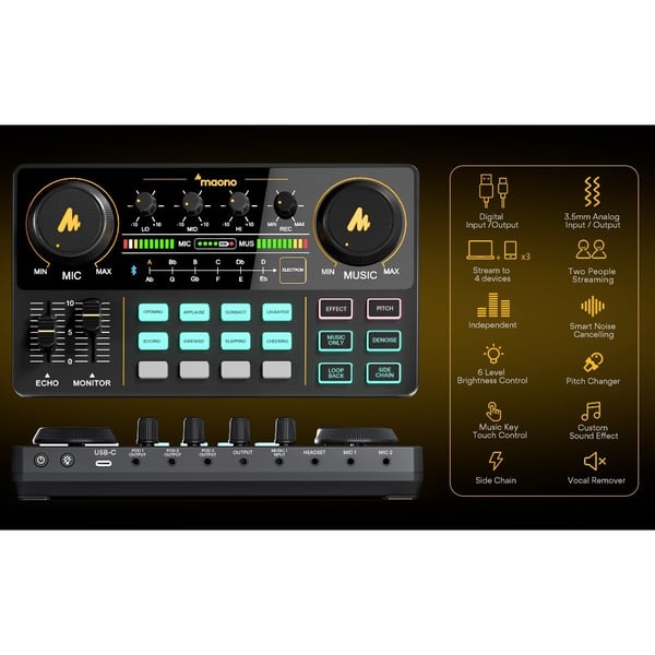 Kit portatile per Live Streaming e Podcast per Computer e smartphone MAONOCASTER LT AU-AM200-S1