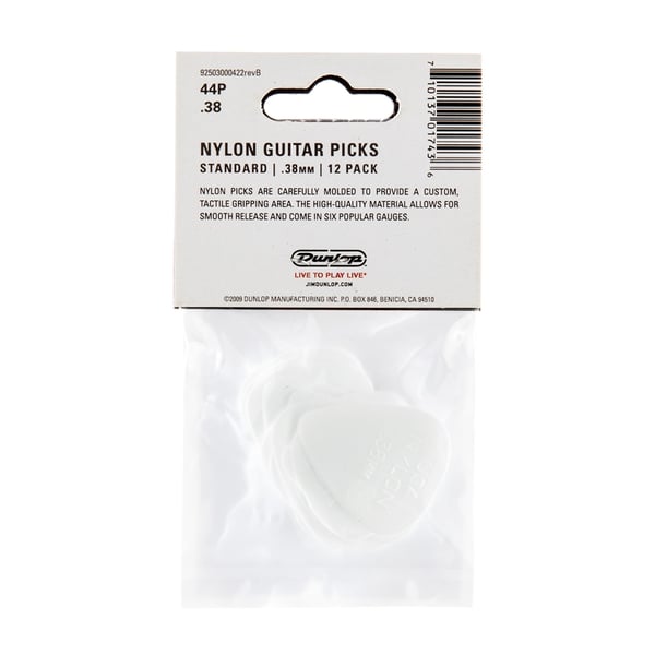 Dunlop 44P.38 Nylon Standard White .38mm