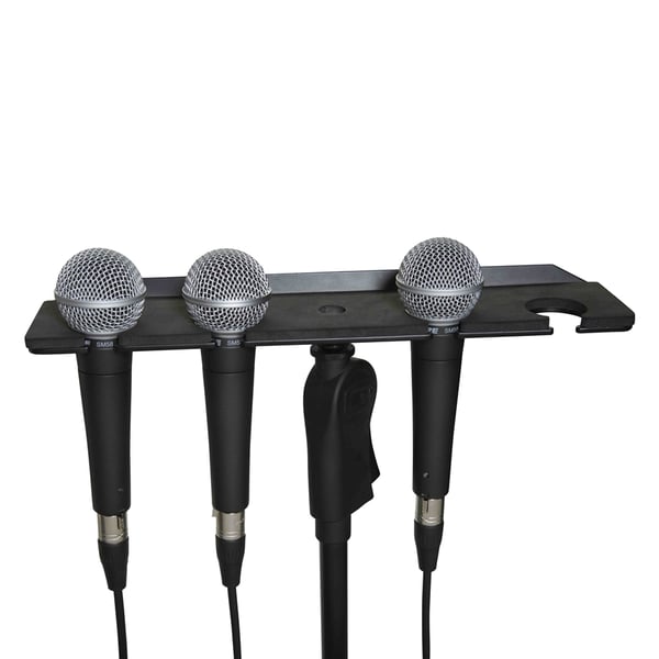 Gator Frameworks GFW-MIC-4TRAY Supporto multi-microfono per 4 microfoni<br>