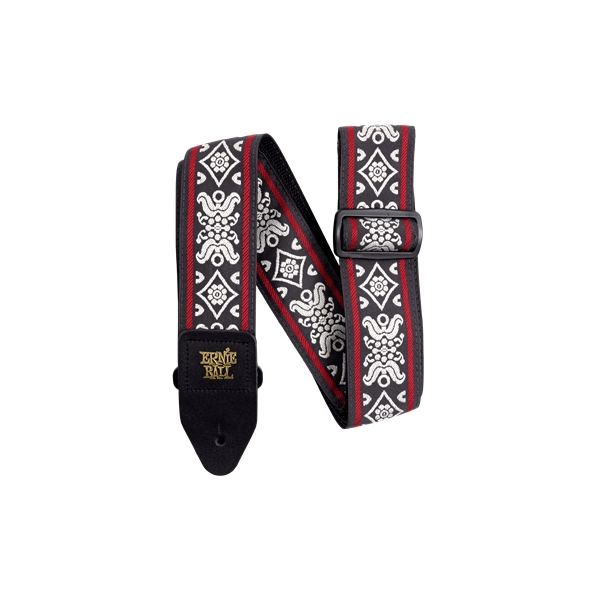 Ernie Ball 4669 Tracolla Blackjack Red Jacquard
