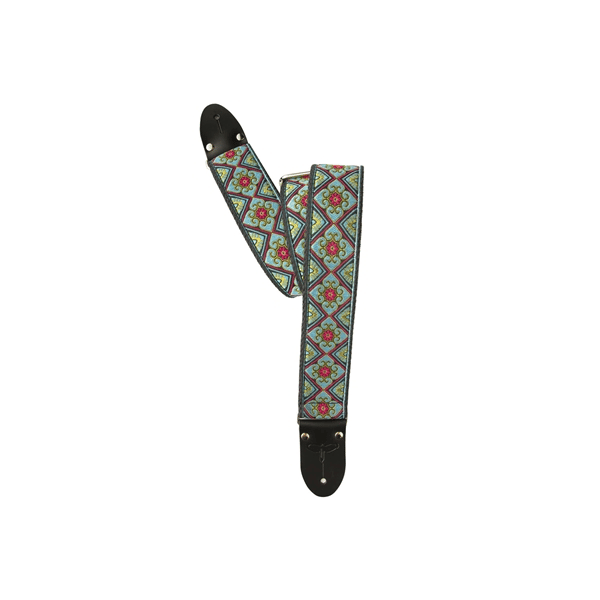 PRS 2" Retro Deluxe Jacquard Strap Teal/Gold