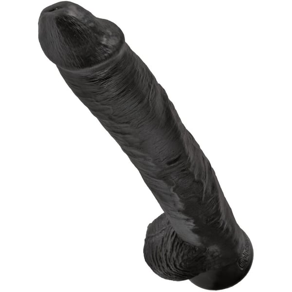 KING COCK - PENE REALISTICO CON SFERE 30,5 CM NERO