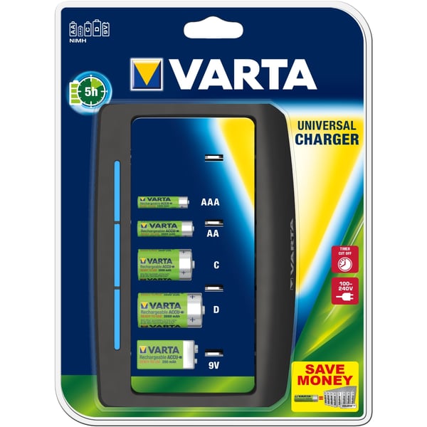 VARTA Caricabatteria compatto da tavolo universale. Modello 57648101401