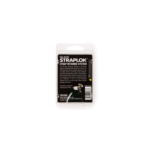 Dunlop SLS1033BK Straplok Dual Design Strap Retainer System, Black