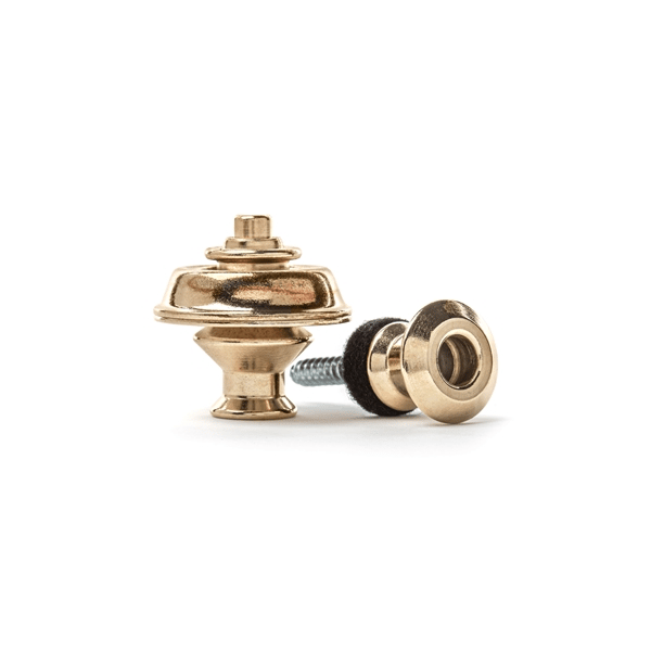 Dunlop SLS1032BR Straplok Dual Design Strap Retainer System, Brass