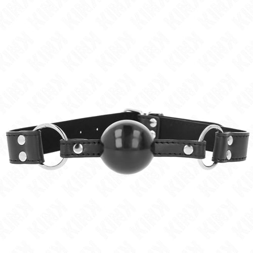 KINK COLLAR &amp; GAG KINK - PALLA MORBIDA E SOLIDA BAVARO 4 CM CON CINTURINO IN SIMILPELLE 62 x 2,5 CM REGOLABILE 42-58 CM