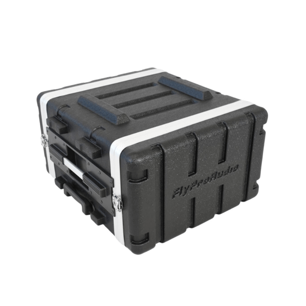 FLYPRO AUDIO FLIGHT CASE 6UM UNITA A TROLLEY IN PLASTICA COLORE NERO LEGGERO E RESISTENTE