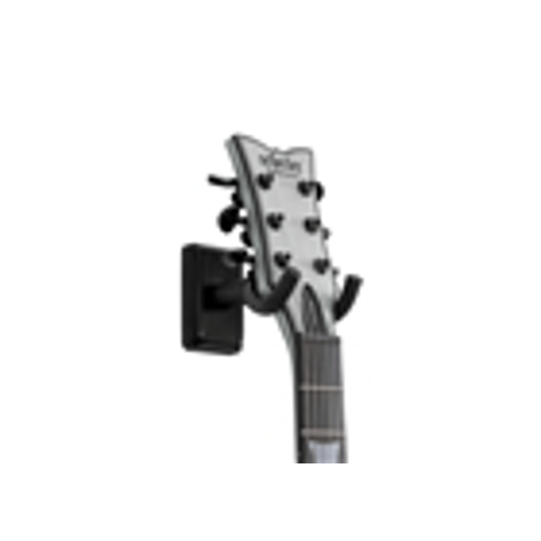Gator Frameworks GFW-GTR-HNGRBLK Supporto a muro per chitarra con piastra nera<br>
