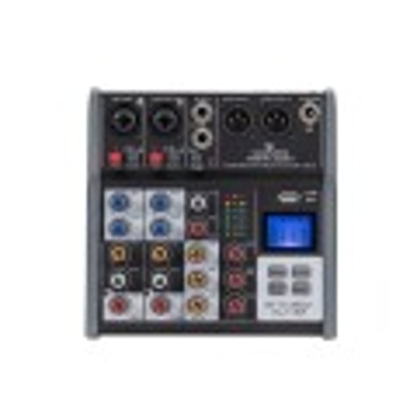 SOUNDSATION Mixer Professionale 4-Canali con Media Player, BT &amp; Effetto Eco Digitale. Modello MIOMIX 202M